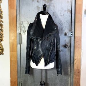 AUTHENTIC DOMA DRAPE MOTORBIKE LEATHER JACKET ⚡️